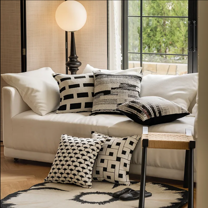 Beige black and white (cushion Cover)