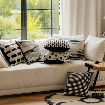 Beige black and white (cushion Cover)